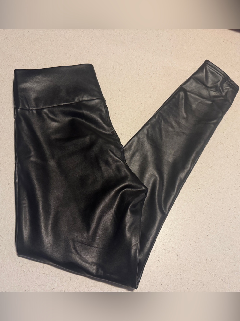 Black Faux Leather Leggings